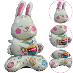 Globo Pascuas Conejo Sonriente con Base 45x35cm xU.