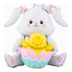 Globo Pascuas Conejo con Pollito 60x55cm xU.