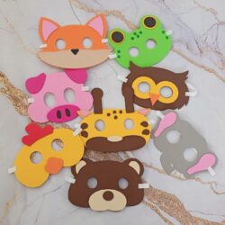 Caretas de Goma Eva Animales x3u.