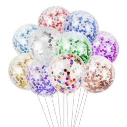 Globos Cristal con Confetti 12" x50u.