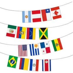 Banderín Banderas de América xU.