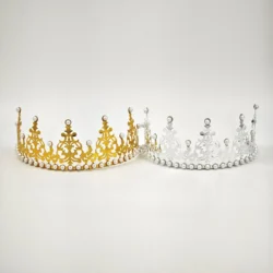 Coronas Metálicas con Perlas xU.