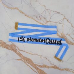 Banda Juramento "Sí Prometo" personalizada con nombre xU.