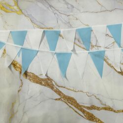 Banderin 3M triángulos en tela vegetal