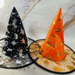 Sombrero de Bruja Halloween Tela Transparente xU.