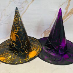Sombrero Bruja Halloween Tela Metalizado xU.
