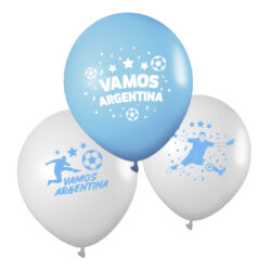 Globos Tuky Impresos Vamos Argentina 12" x8u.
