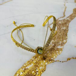 Corona Princesa con Piedras Dorada