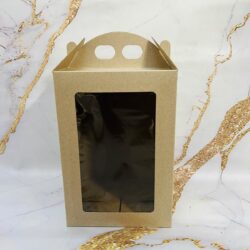 Cajas Maletín con Visor Kraft 15x15x22 x5u. cód.1540