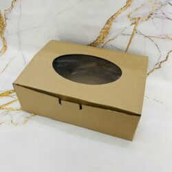 Cajas Para Calzado Kraft con Visor 20x17,5x9 x5u. cod.2147