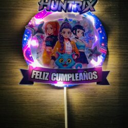 Topper Feliz Cumpleaños 3D con Luz xU.