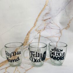 Tazas de Vidrio Día de la Madre xU.