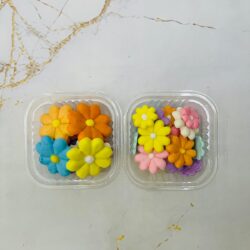 Flores de Azúcar Corazón Multicolor