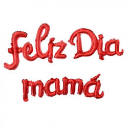 Set de Globos Feliz Día Mamá Cursiva