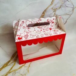 Caja Maletín con Visor Feliz Día/Love x5u.