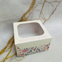 Cajas Rosa Feliz Día Mamá 17x17x10 x5u.