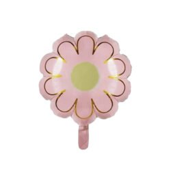 Globo Margarita Rosa con Borde Dorado 18" x5u.