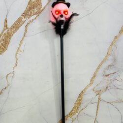 Bastón Calavera Plumas con Luz xU.
