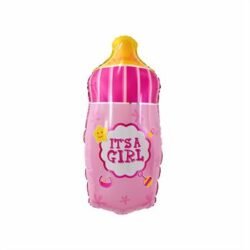 Globos Mamadera Rosa 15" x5u.
