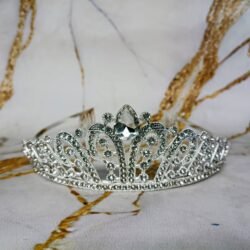 Corona Diadema Metálica con Strass Grande 14x5,5cm xU.