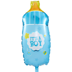 Globos Mamadera Celeste 15" x5u.