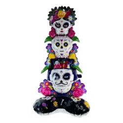 Globos Halloween 3 Calaveras Catrina 61x154cm xU.